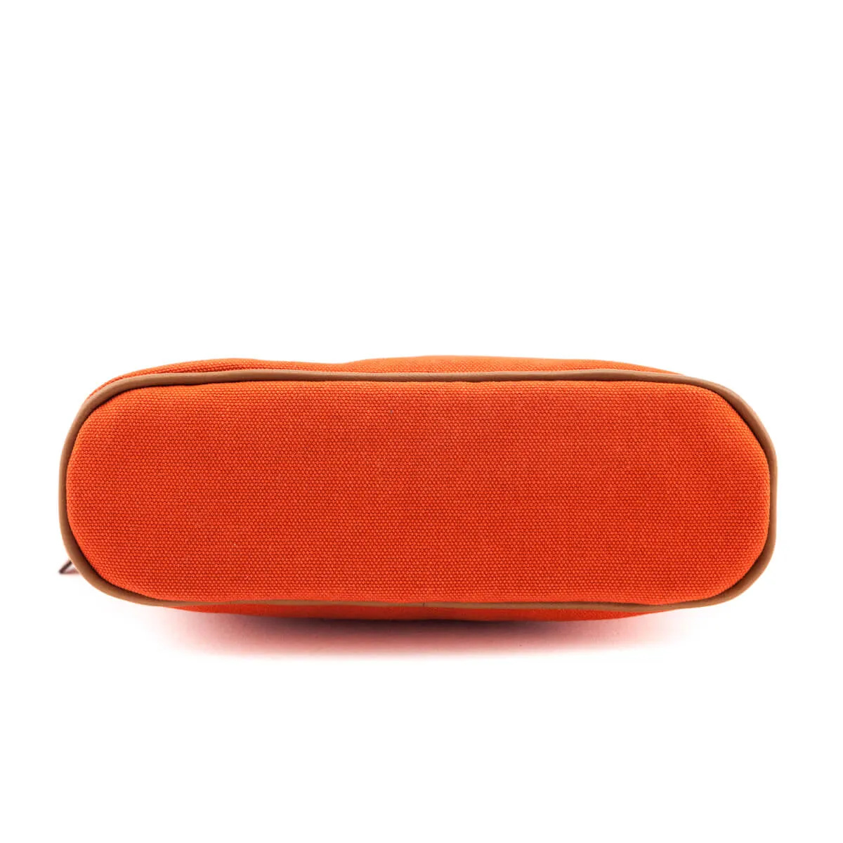Hermes Orange Feu Cotton Canvas Mini Bolide Carrousel Case