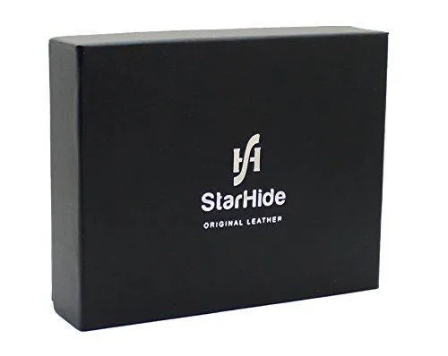STARHIDE Mens RFID Blocking Two Tone Leather Multi Card Capacity Wallet 1135 Brown Tan