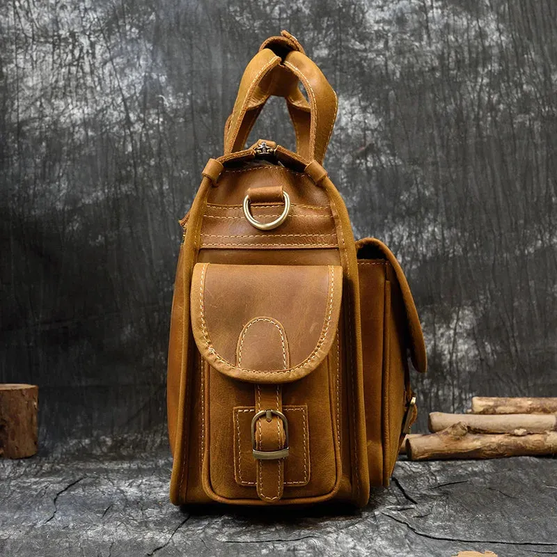 Top Grade Quality Laptop Briefcase Bag Notebook PC Shoulder Bag For Business Man Vintage
