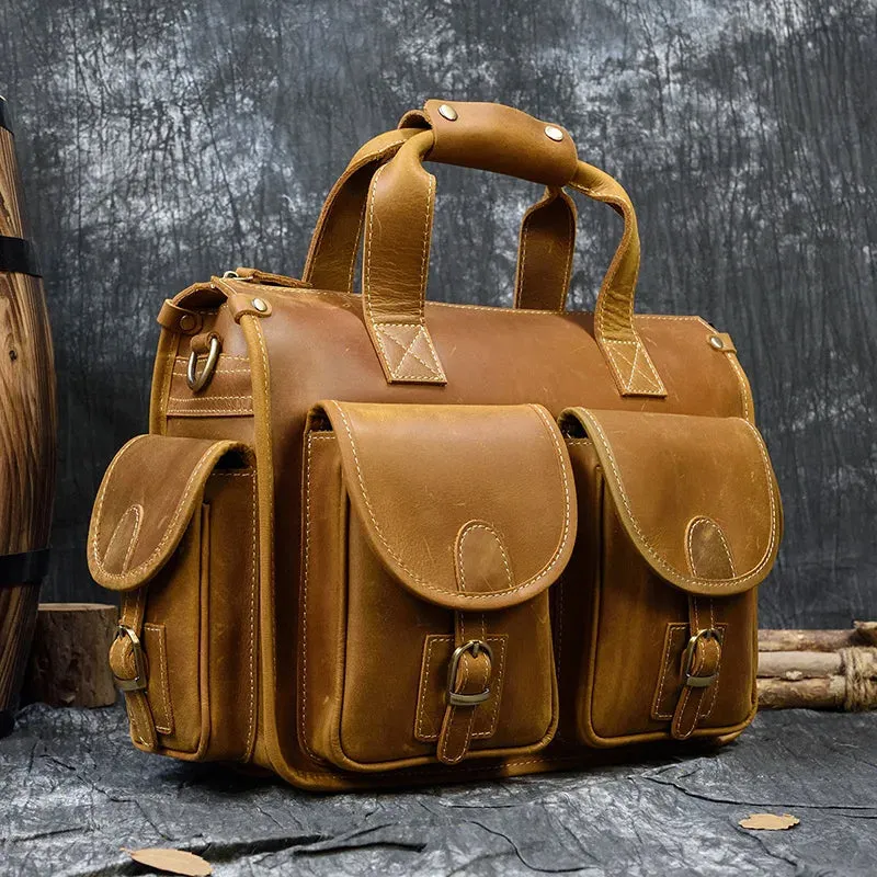 Top Grade Quality Laptop Briefcase Bag Notebook PC Shoulder Bag For Business Man Vintage