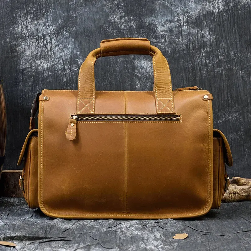Top Grade Quality Laptop Briefcase Bag Notebook PC Shoulder Bag For Business Man Vintage