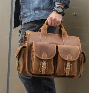 Top Grade Quality Laptop Briefcase Bag Notebook PC Shoulder Bag For Business Man Vintage