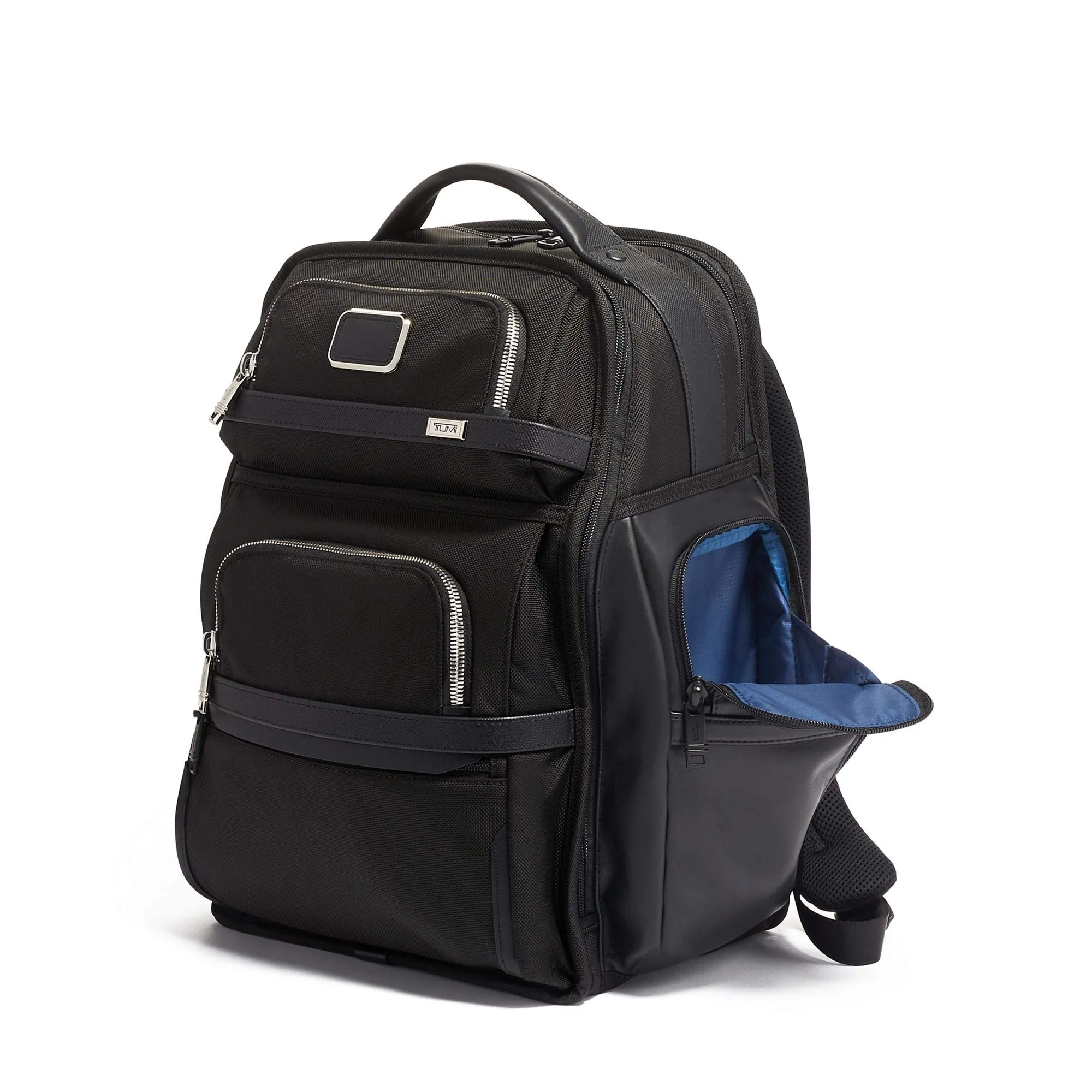 TUMI - Alpha 3 Brief Pack - 15 Inch Computer Backpack for Men and Women - Black Chrome