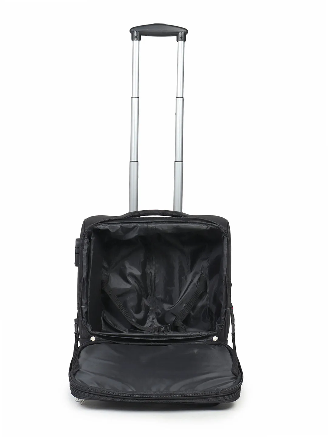 Unisex Black Overnighter Laptop Trolley Bag