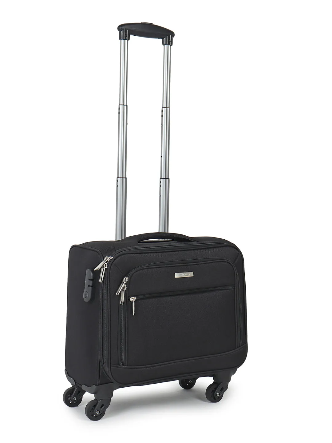 Unisex Black Overnighter Laptop Trolley Bag